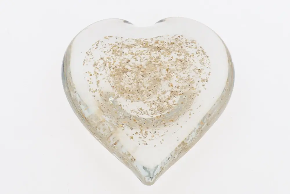 Glass Hearts Paperweight