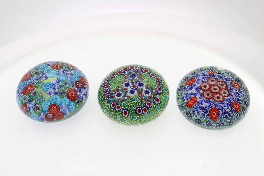 Millefiori Glass Paperweight