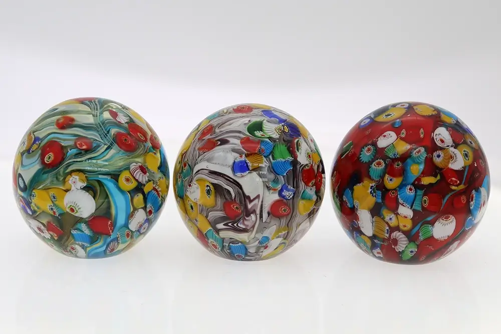 Millefiori Glass Paperweight